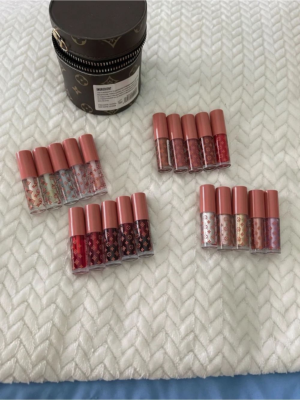Inspired Brown Monogram  Case with lip glosses
